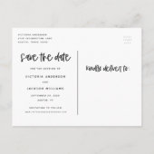 Belettering Bewaar ons Datum Briefkaart (Achterkant)