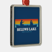 Belews Lake North Carolina Cano Metalen Ornament (Rechts)