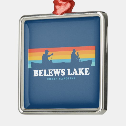 Belews Lake North Carolina Cano Metalen Ornament (Links)