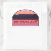 Belews Lake North Carolina Red Sunrise Rechthoekige Sticker (Tas)