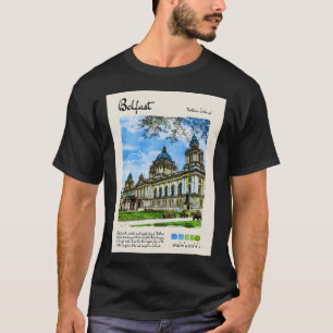 Belfast Aquarel Reizen T-shirt