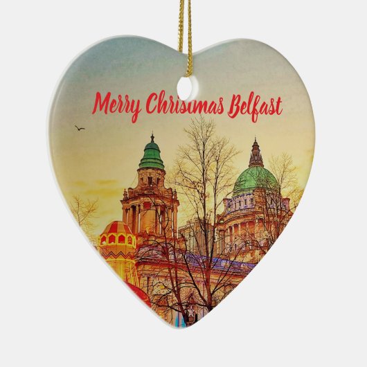 Belfast Christmas Decoration Keramisch Ornament (Rechts)