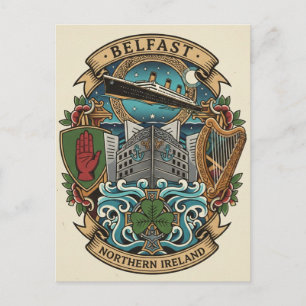 Belfast City Hall Noord-Ierland Reizen Briefkaart