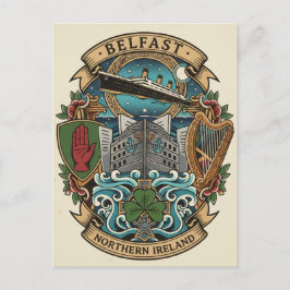 Belfast City Hall Northern Ireland Travel Briefkaart