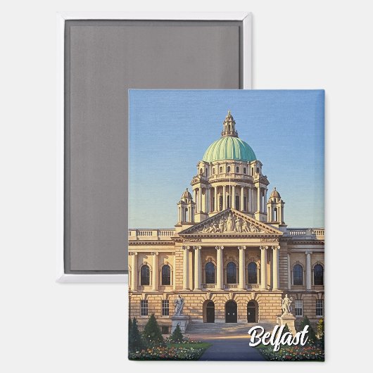 Belfast City Hall Northern Ireland Travel Magneet (Voorkant / Achterkant)