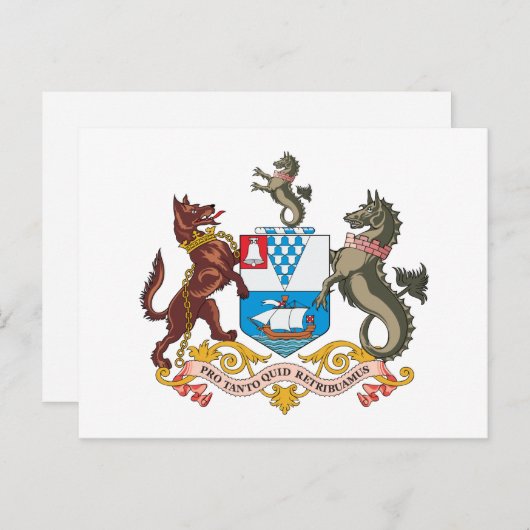 Belfast Coat of Arms Briefkaart (Voorkant / Achterkant)