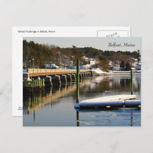 Belfast Footbridge - Winter 2015 Briefkaart (Voorkant / Achterkant)