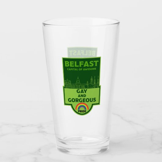 Belfast Gay Pride - Brighton België - LGBT Glas (Voorkant)