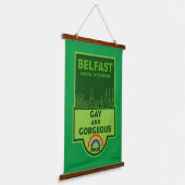 Belfast Gay Pride - Brighton België - LGBT Hangend Wandkleed (Gebogen)