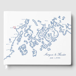 Belfast Guest Book - Penobscot Bay Maine Map Gastenboek