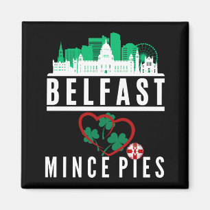 Belfast houdt van gehakt taarten stadsgezicht magneet