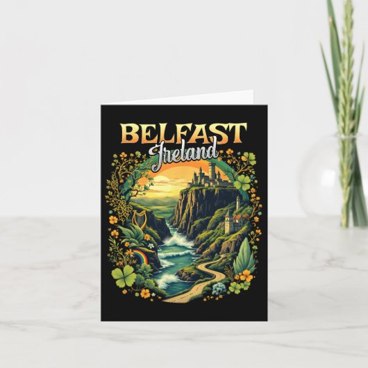 Belfast Ierland Vakantie Reis Iers Souvenir Kaart (Voorkant)