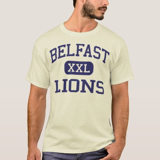 Belfast - Lions - Area High School - Belfast Maine T-shirt (Voorkant)