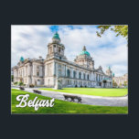 Belfast, Noord Ierland Briefkaart<br><div class="desc">Dit unieke briefkaart toont een afbeelding van het historische stadhuis in Belfast. U bent van harte welkom om alle opties te personaliseren,  hoe u maar wilt.</div>