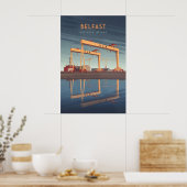 Belfast Noord-Ierland Reisposter Poster (Keuken)