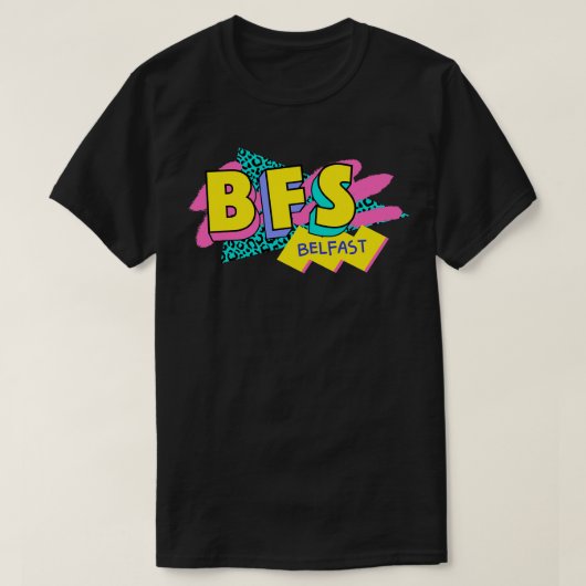 Belfast Noord-Ierland Retro 90s Logo T-shirt (Design voorkant)
