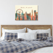 BELFAST, NOORD-IERLAND SKYLINE CANVAS AFDRUK (Insitu (Slaapkamer))