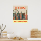 BELFAST, NOORD-IERLAND SKYLINE POSTER (Keuken)