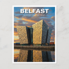 Belfast Noord-Ierland Travel Sunset Briefkaart