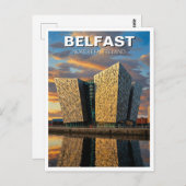 Belfast Noord-Ierland Travel Sunset Briefkaart (Voorkant / Achterkant)