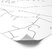 Belfast, Noord-Ierland (zwart op wit) Poster (Hoek)