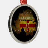 Belfast Northern Ireland Metalen Ornament (Rechts)