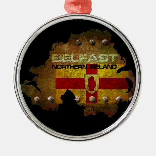 Belfast Northern Ireland Metalen Ornament (Voorkant)