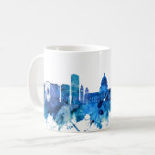 Belfast Northern Ireland Skyline Blue Koffiemok (Voorkant links)