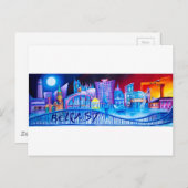 Belfast Panoramic met beroemde merktekens Briefkaart (Voorkant / Achterkant)
