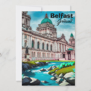 Belfast Reisposter Noord-Ierland Wandkunst Ci Kaart