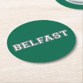 Belfast Ronde Kartonnen Onderzetter (Gebogen)