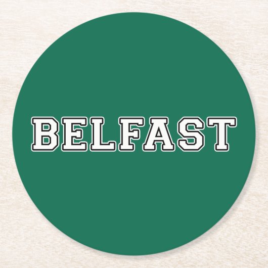 Belfast Ronde Kartonnen Onderzetter (Voorkant)