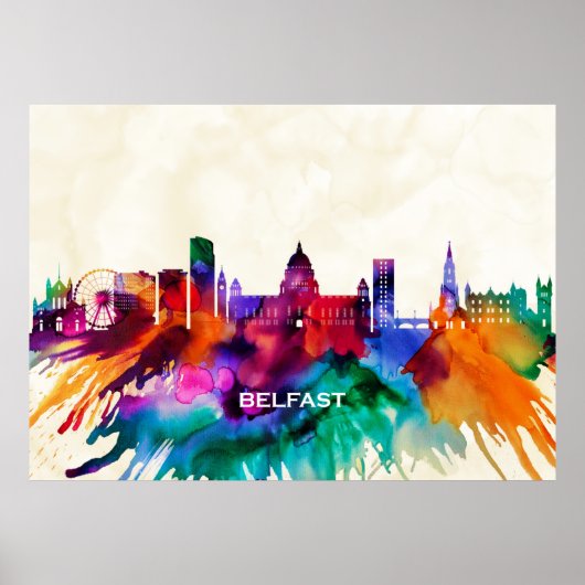 Belfast Skyline Poster (Voorkant)