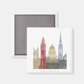 Belfast skyline poster magneet (Voorkant / Achterkant)