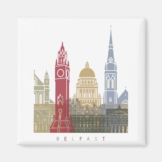 Belfast skyline poster magneet (Voorkant)