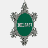 Belfast Tin Sneeuwvlok Ornament (Links)