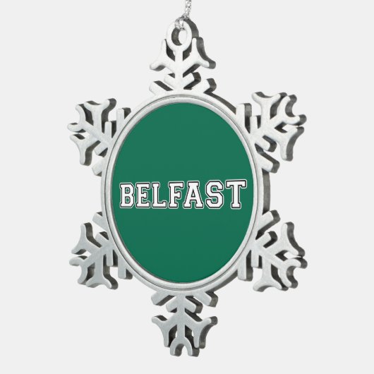 Belfast Tin Sneeuwvlok Ornament (Rechts)