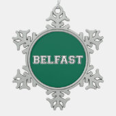 Belfast Tin Sneeuwvlok Ornament (Voorkant)