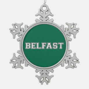 Belfast Tin Sneeuwvlok Ornament