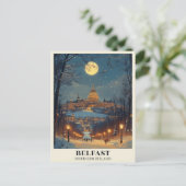 Belfast Winter Night-scène Briefkaart (Staand voorkant)