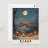 Belfast Winter Night-scène Briefkaart (Voorkant / Achterkant)