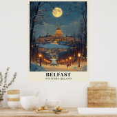 Belfast Winter Night-scène Poster (Keuken)