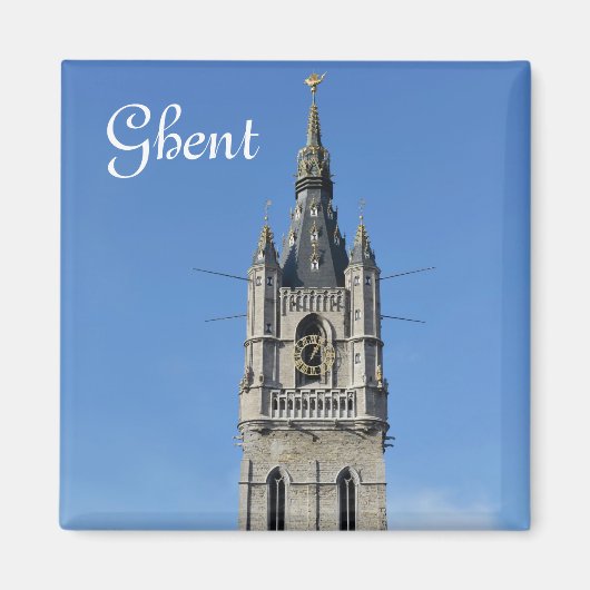 Belfort in Gent, België Magneet (Voorkant)