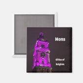 Belfort van Bergen België Magneet (Voorkant / Achterkant)