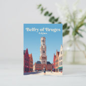 Belfort van Brugge België Briefkaart (Staand voorkant)