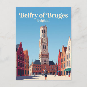 Belfort van Brugge België Briefkaart