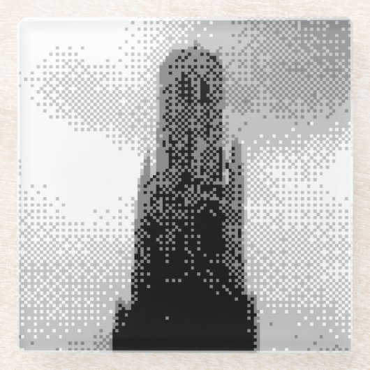 Belfort van Brugge Glazen Onderzetter (Voorkant)