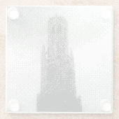 Belfort van Brugge Glazen Onderzetter (Achterkant)