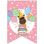 Belge Brussels Griffon Cropped Ears Verjaardag Vlaggetjes (Eerste vlag)