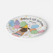 Belge Brussels Griffon Hond Verjaardagsfeestje Papieren Bordje (Gekanteld)